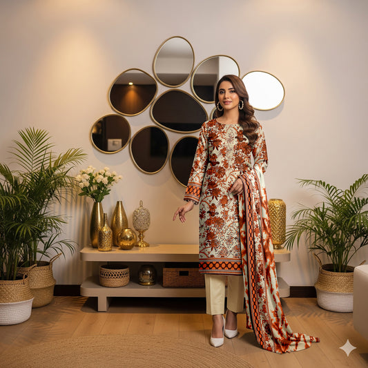 Premium Embroidery Lawn Suit – Khubsurat Pakistani Summer Dress (6 Colours)